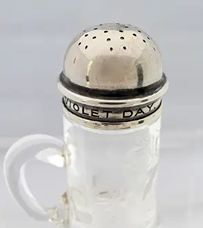 Violet Day Fund silver-topped Pounce pot - WWI era