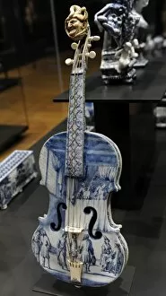 Images Dated 12th September 2013: Violin. Faience. Delft, 1705-1710