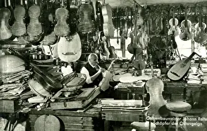 Octave Prints: Violin and stringed musical instrument maker's workshop