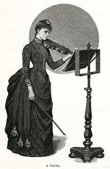 Pauses Prints: A VIOLINIST PAUSES