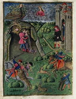Aeneas Gallery: Virgil (70Bc-19 BC). The Aeneid. Miniature. 15th century. Di