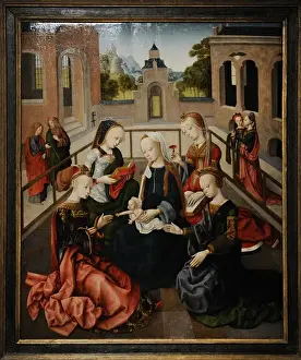 The Virgin and Child with Four Holy Virgins, c. 1495-1500, b