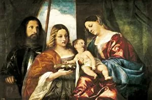 Titian Collection: Virgin and Child with saint