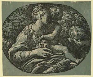 Chiaroscuro Prints: The virgin, child and St. John