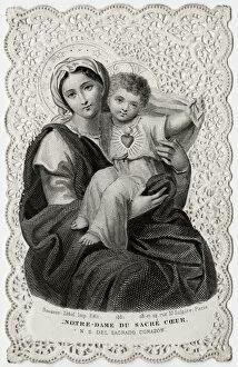 Images Dated 29th December 2015: The Virgin Mary and Baby Jesus - Devotional Card