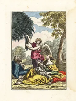 The Virgin Mary breastfeeding the infant Jesus under a tree