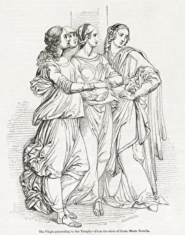 Novella Collection: Virgin proceeding to the Temple, by Domenico Ghirlandaio