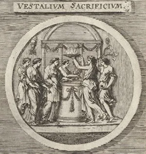 Torch Prints: Virgins making a sacrifice to the Roman goddess Vesta
