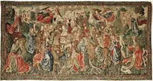 Virtues win to Vices. Flemish tapestry 1510 c