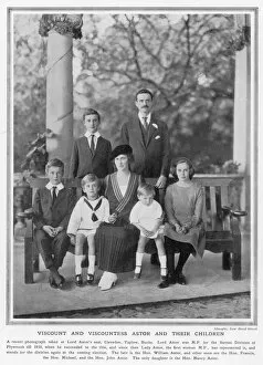 Seat Collection: Viscount and Viscountess Astor and their children