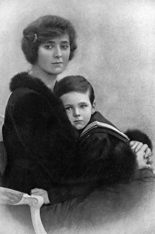 Viscountess Curzon and her son Viscountess Curzon and her son