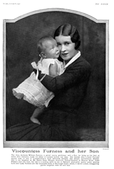 Images Dated 10th August 2016: Viscountess Furness and her son