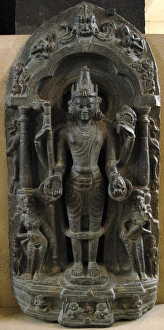 Images Dated 6th April 2008: Vishnu. Sculpture. 11th century. Benniputti Thana, Bihar, In