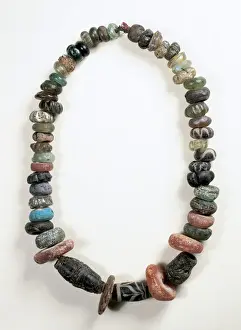 Tribes Prints: Visigoth art. Spain. Necklace. Glass paste. 5th-7th centuri