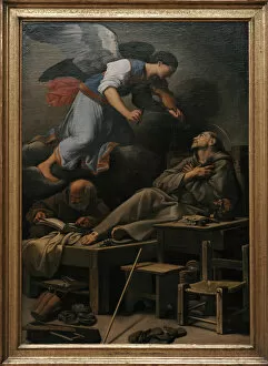 Images Dated 26th December 2012: The Vision of Saint Francis, ca. 1620, by Carlo Saraceni (15