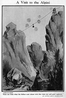 A Visit to the Alpini by Bruce Bairnsfather, WW1 cartoon