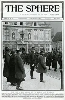 Visit of King George V to British troops 1914