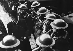 Visit to LFB by Mr Attlee, Lord Privy Seal, WW2