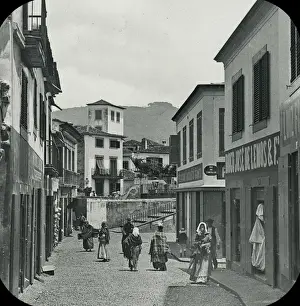 Visit to Madeira - A Street in the Town