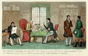 1828 Prints: Visit to a Money Lender