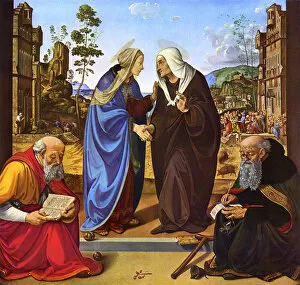 Visitation Collection: The Visitation with two Saints by Piero di Cosimo