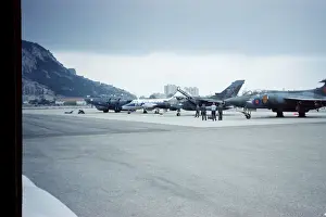 Gibraltar Prints: Visiting aircraft apron at Gibraltar