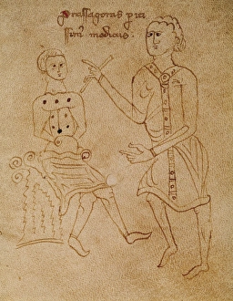 Biblioteca Gallery: Visiting the patient. 13th c. Detail. Gothic art