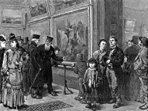 Visitors to the National Gallery, London, 1872