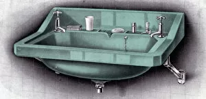 Fittings Gallery: Vitromant Coloured Shelf Lavatory (Wash Basin / sink)