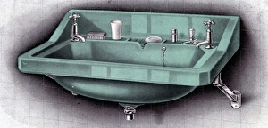 Fittings Gallery: Vitromant Coloured Shelf Lavatory (Wash Basin / sink)
