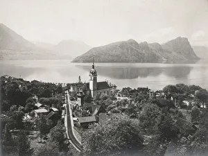 Vitznau, Lake Lucerne Siwtzerland and the Rigi railway