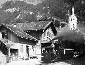 Bahn Prints: Vitznau Railway Station, Switzerland, Victorian period