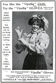 Images Dated 18th October 2019: viyella material accessories gloves cloth costume