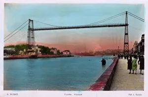 Images Dated 21st November 2018: Vizcaya Bridge, Bilbao, Spain