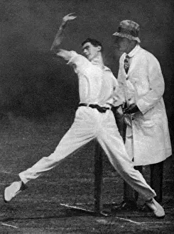 Nottinghamshire Prints: Bill Voce, Nottinghamshire and England Cricketer