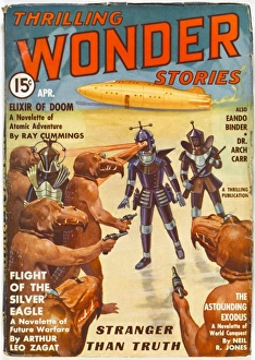 Void Wanderer, Thrilling Wonder Stories Scifi Magazine Cover Void Wanderer, Thrilling Wonder Stories Scifi Magazine Cover
