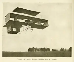 Voisin Prints: Voisin biplane modified into a Triplane