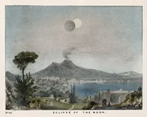 Volcanoes Prints: Volcano and Eclipse