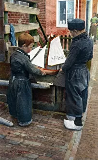 Images Dated 31st December 2015: Volendam, The Netherlands - Two young Dutch Boys