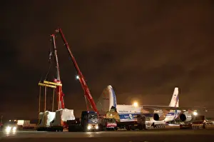Dnepr Prints: Volga Dnepr Airlines delivering oil and gas equipment f