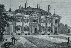 Voltaire Prints: Voltaires estate in Ferney. Engraving