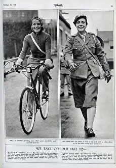 Volunteers: Mrs Pittman, ARP, and Miss Noel, lorry driver