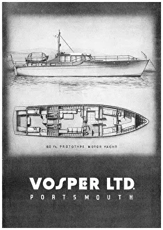 Vosper Prints: Vosper 60 Ft Motor Yacht