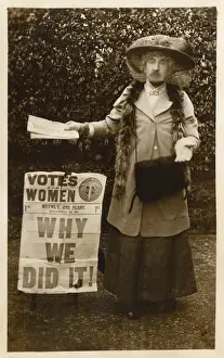 Drag Prints: Votes for Women - Frederick Pethick-Lawrence as Suffragette