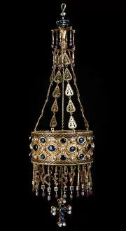 Gemstone Collection: Votive crown of Recceswinth, found in the treasure of Guarra