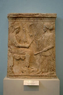 Images Dated 31st May 2007: Votive relief representing Demeter and kore. V century B.C