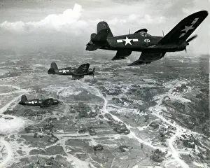 Marines Prints: Vought F4U-1 Corsair -these of US Marine Fighting Squad