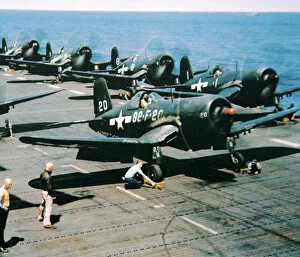 Ready Gallery: Vought F4U-4 Corsair -ready to launch of aboard USS Ran