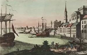 Vers Collection: Vue de Boston vers le cale du port