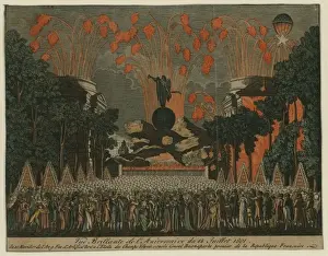 Juillet Prints: Vue brillante de l aniversaire du 14 juillet 1801